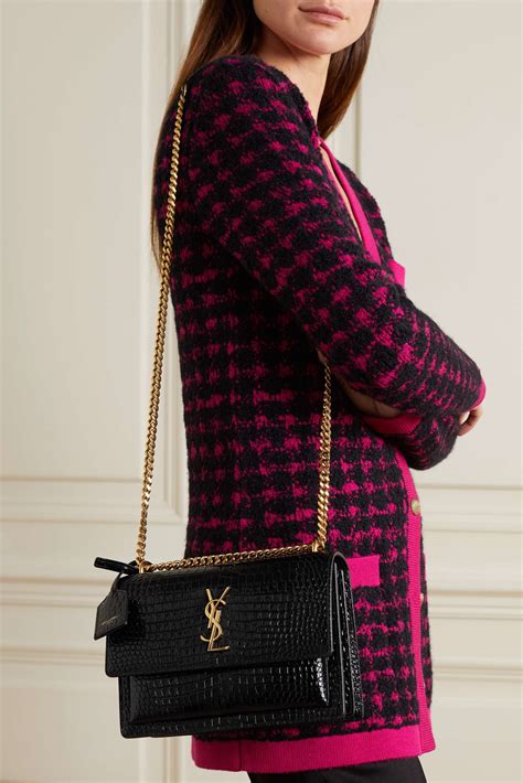 ysl sunset small|ysl sunset bag crocodile.